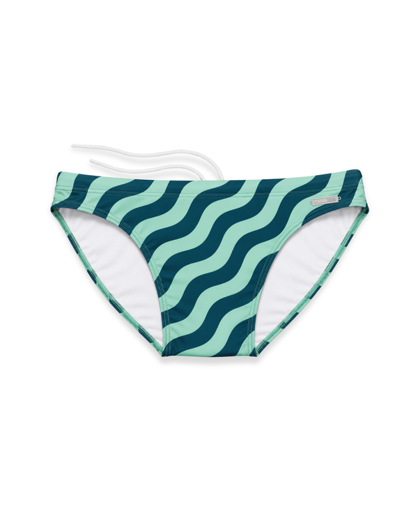 wavy stripe - ocean teal